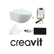 Creavit Free Asma Klozet Beyaz Gr5001 Fe320 + Nkp Slim İnci Yavaş