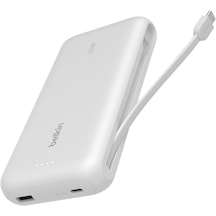 Belkin Boostcharge 20.000mah Entegre Kablolu 30w Hızlı Şarj Powerbank, Beyaz Beyaz