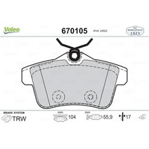 Citroen C5 Arka Fren Balatasi 2008-2015 Valeo 670105