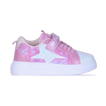 Skuaıter 9100 Promy Pembe Simli Kız Çocuk Spor Ayakkabı Pembe