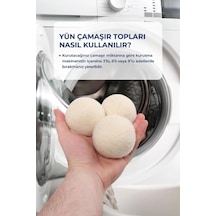 3'lü Yün Kurutma Topu Seti Çok Renkli