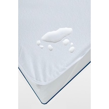 Mycey Bebe Çocuk Sıvı Geçirmez Alez 60 X 120 Cm Pamuk Yüzeyli Kumaş Beyaz