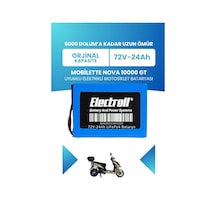 Mobilette Nova 10000 Gt Batarya Standart Kapasite Lifepo4 72v 24ah Elektrikli Motosiklet Bataryası