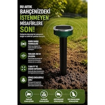 Coverzone 2 Adet Solar Enerjili Kemirgen Kovucu, Sonik Teknolojili Köstebek Yer Sincabı Tarla Faresi Ve Sivri Fare Kovucu, 400 Hz, 30 Saniyede Bir Darbe, Suya Dayanıklı Abs Gövde Sc-16
