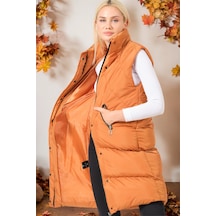 Z6743 Dewberry Bayan Yelek-düz Camel Düz Camel