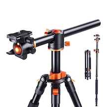 K&F Concept SA254T3 Profesyonel Deve Boynu Tripod 191 CM (T254A4+BH-28L)