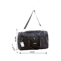 Galb Leather Omuz Askilikli Seyahat El Valizi Siyah