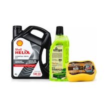 Shell Helix Essentıal Drıve Ect Dpf 5W-30 Motor Yağı 4 L + Oto Şampuan 1000 ML + Yıkama Süngeri