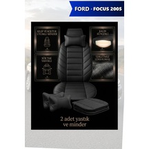 Focus 2005 Uyumlu Premium Lüks Siyah Renk 2 Adet Minder Ve Yastık