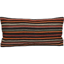 Zehra Abla Halı Yeni El Dokuma Dekoratif Lumbar Kilim Kırlent Yastık Kılıfı 6877 Çok Renkli