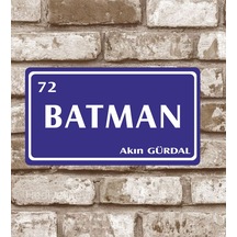 Kişiye Özel Metal Plaka Batman 72 Retro Poster (29X15)