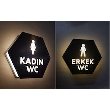 Honeycomb Serisi Işıklı Erkek Wc Ve Kadın Wc Yönlendirme Seti