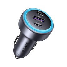 Ugreen 30w 3 Portlu Araç İçi Şarj Cihazı Çakmaklık Adaptörü, 4584