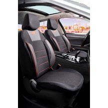 Smrautoaccessory 100. Yıl Özel Serisi Universal Oto Koltuk Kılıfı Siyah - Kırmızı