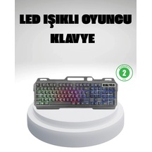 Rgb Işıklı Klye Mouse Seti Türkçe Q, Ayarlanabilir Dpı, Ergonomik Ve Dayanıklı Tasarım