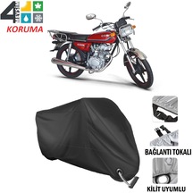 Kuba Cg150 Motosiklet Brandası ( Kilit Uyumlu - Siyah