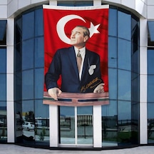 İstikbal Göklerdediratatürk Ve Türk Bayrağı Poster Bayrak Raşel Kumal 4x6 Metre Ata36 Diğer