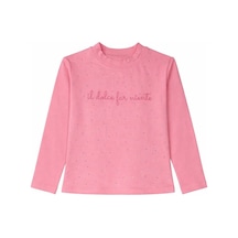 Taşlı Çocuk Sweatshirt Pembe Taşlı Çocuk Sweatshirt Pembe