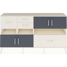 Arges Konsol 5 Raflı 4 Çekmeceli 4 Kapaklı 176x30x99 Aytaşı-antrasit/aytaşı Antrasıt/aytası - Aytası