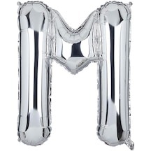 Beysüs Harf Folyo Balon Gümüş M Harf 40 İnç