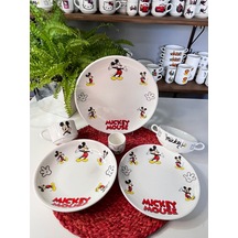 6 Parça Mickey Mouse Model Çocuk Bebek Yemek Takımı Beslenme Seti Çok Renkli