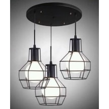 Mylights Retro Rustik Kafes Üçlü Sakıt Avize