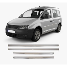 Volkswagen Caddy Uyumlu 2003-2014 Krom Yan Kapı Çıtası 4 Parça Paslanmaz Çelik