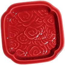 Kabartmalı Uğurlu Bulutlar Çay Altlığı - Kırmızı