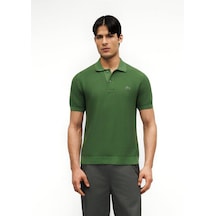 Lacoste Klasik Erkek Triko Örme Yazlık İnce Polo T-shirt Haki