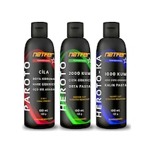 Netfer 3'lü Orta Kalın Pasta Cila Set - 3x100 Ml