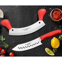 Lazbisa Mutfak Bıçak Seti Şef Bıçağı Eğri Santaku K Satır Zırh P