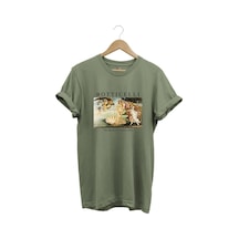 Bottıcellı Venüs Baskılı %100 Pamuk Regular Fit Haki T-shirt Haki