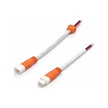 2 Pin Kablolu Konnektör Takım Beyaz