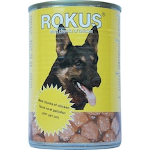 Rokus Parça Tavuk Etli Konserve Yetişkin Köpek Maması 410 G