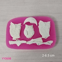 Yy0698 Baykuşlar Ve Ağaç Dalı Silikon Kalıp