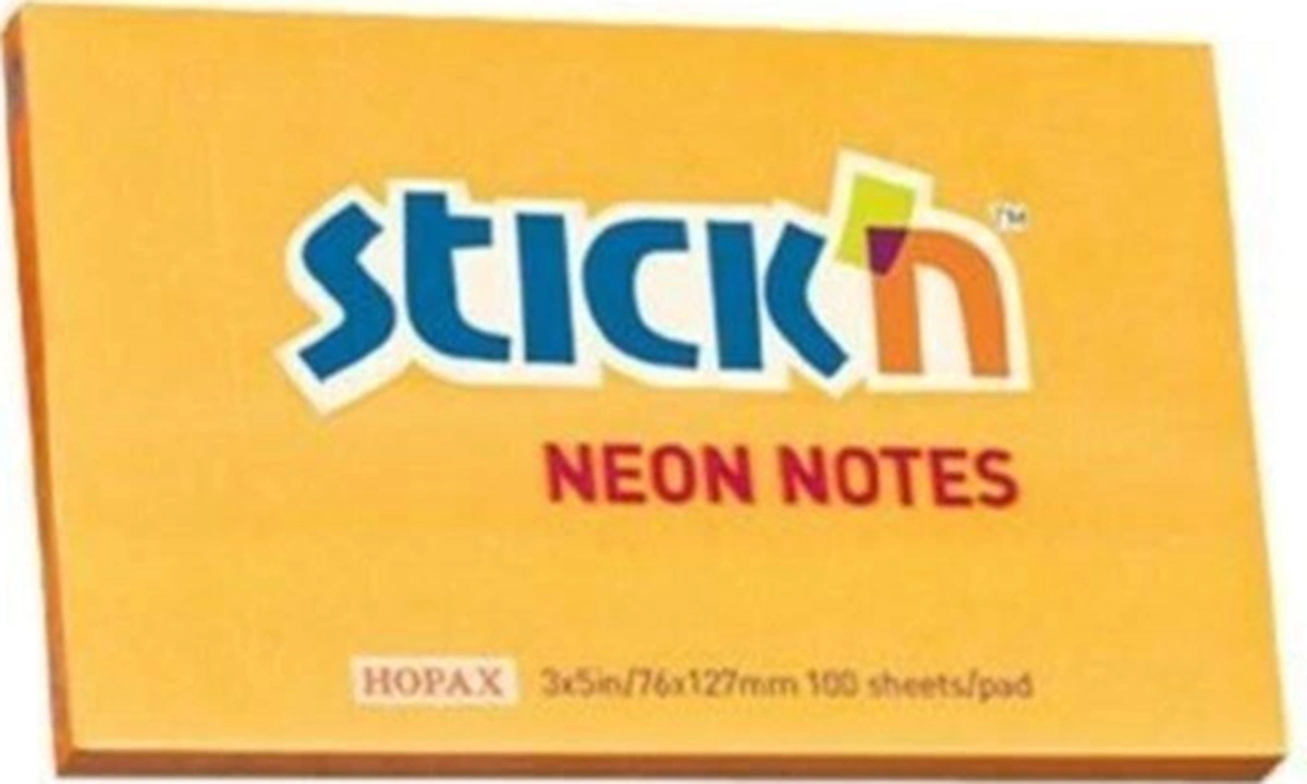 Stıckn Not Kağ. Neon Turuncu 76x127mm 100y