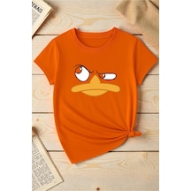 Uyguntarz Unisex Duffy Baskılı Tasarım Tshirt Turuncu
