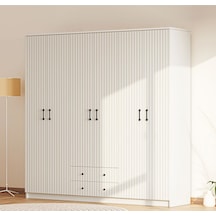 Rabi Mobilya İrem Country 6 Kapak 2 Çekmeceli Gardırop