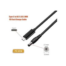 Parcbeny 1342 Type C To Dc 12v Pd 5.5 2.5mm Adaptör 1 Metre Çevirici Power Şarj Kablosu Type C Pd Power Supply Cable Uç2:dc 5.5 2.5mm 5.5 2.1mm İle Uyumludur Kullanılabilir