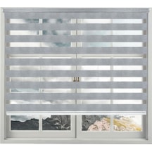 Zebra Stor Jakar Gumus Grı 160x200 Gri