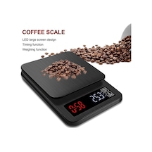 Tongxida Dijital Mini Terazi 10kg 0.1g Lcd Arkadan Aydınlatmalı Cep Elektrikli Ağırlık Gramları Siyah Siyah