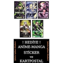 Seraph Of The End 1-2-3-4-5 Manga Seti 5 Kitap / Anime-manga Sticker Ve Kartpostal
