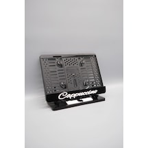 Cappucıno 3d Kabartmalı Siyah Pleksi Motor Plakalığı - 848647854