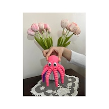Setra 3d Hareketli Mafsallı Dev Ahtapot - 17.5 Cm Büyük Boy - Pembe Renk Rahatlatıcı Figür