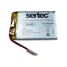 Sertec 503450 3.7v 1000 Mah Li-polymer Pil Devreli/1.5a Evimdeyokyok