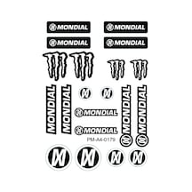 Motosiklet Stıcker Seti Mondial Tasarımlı 02 Nötr