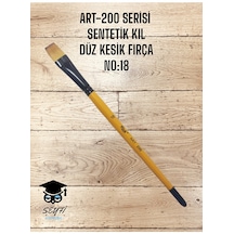 Art-200 Serisi Sentetik Düz Kesik Kıl Fırça No:18