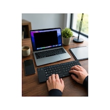 Kablosuz Klavye, Katlanır Bluetooth Özellikli, Telefon Tablet Laptop Uyumlu Belirtilmemiş