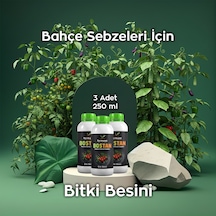 Bostan Üçlü 250 Ml 3 Adet Bahçe Sebzeleri Ve Hobi Bahçeciliği İçin Doğal Lezzet Ve Yüksek Verim 250 ML