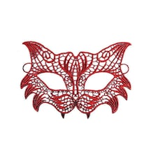 Kırmızı Dantel Masquerade Maskesi 8 No